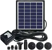 1Set Solar Floating Fountain Miniature Garden Water Feature for Outdoor Fish Pool and Garden Decoration No Wiring Needed Durable Design Oxygen Circulation Black