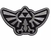 The Legend of Zelda Silver Triforce Crest Embroidered Patch