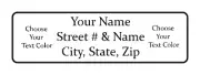 800 Personalized Return Colored Address Labels. 1/2 inch by 1 3/4 inch