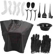 MOTHNUR Hair Dyeing Tool Set 9pcs Essential Hair Coloring Tools Kit Random Color