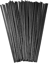 50 PCS PP Plastic Welding Rods Low Density Polypropylene Flat Rods for Car Bumper Plastic Pipe Car Baffles (25cm / 9.84in) Black