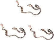 [SHERCHPRY] 3 Pcs Retro Design Exaggerated Ear Hook Ear Clip Snake Shape for Women