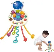 Pull String Activity Toy - Pull String Learning Ropes - Sensory & Toys, Octopus Pull String Toys, Travel & Teething Toys Baby Girl Boy for 18+ Months
