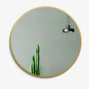 50cm GOLD MIUZ Metal Frame Round Wall Mirror Bathroom Makeup Mirror Rustic