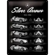 Nostalgic Art Mercedes-Benz Silver Arrows Chart 30x40cm Sign