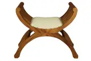 CT Sloan Solid Timber Fabric Seat Ottoman
