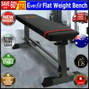 Everfit Flat Weight Bench Multi-Station Home Gym Squat Press Benches Fitness New