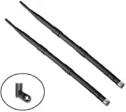 2 PACK of Alfa 9dBi WiFi Booster SMA OMNI-Directional High-Gain Screw-On Swivel Antenna for Netgear - FM114P, FVM318, FWG114P, MA311, ME101, ME103, WG302, WG311 and WG311T