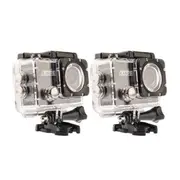 2x Adventure Kings Action Camera Full HD 1080P 30FPS 2” Screen Waterproof to 30m
