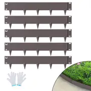 VEVOR Steel Landscape Edging, 5-pack Steel Garden Edging Borders, 39" L x 5" H Strips, Hammer-in Edging Border, Bendable Metal Landscape Edging for Ya