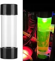 Water Cooling Tank - Transparent Cylindrical Computer Water Cooling Water Tank 150mm - 45mm Diameter Tube - with G1 / 4 Thread - Fast Heat Dissipation