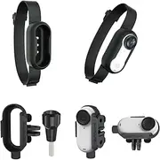 AILENICE 360 GO 3/ GO 3S Camera Multifunctional Silicone Strap + Mount Adapter for Insta360 GO 3 / GO 3S Drone Mount Wristband Backpack Stripe Bicycle Strap Cat Collar Tripod Mount ect., Black