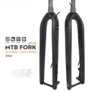 27.5/29" Full Carbon Fiber MTB Bicycle Rigid Boost Fork Thru Axle Inner Routing