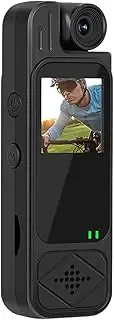 WUISOLQP High-Definition Sports Camera with 180 ° Rotation and Local Playback/Replay 1080P High-Definition Sports Camera ABS