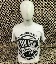 NEW HK Army Flag Hang Paintball T-Shirt - White - Small