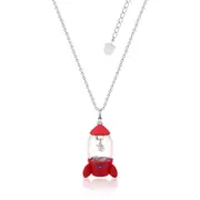 Couture Kingdom - Disney - Toy Story Pizza Planet Rocket Necklace White Gold