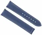 20MM LEATHER STRAP WATCH SMOOTH BAND CLASP FOR OMEGA SEAMASTER PLANET BLUE WS