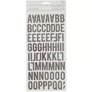 We R Memory Keepers High Five Collection Thickers Alphabet Chipboard Black