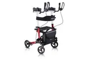 Altus Premium Upright Rollator Walker with Forearm Support and Seat - Red | Rollator