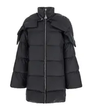 Moncler Rick Owens Hooded Cyclopic Coat 0,1,2,3,4 black