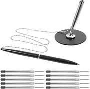 COHEALI Metal Chain Rotating Desk Pen Signature Writing Tool Business Pen for Office