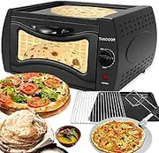 Electric Tandoori Oven, 2-in-1 15L Pizza Maker, 2100W Mini Tandoori Oven, 122°f-752°f Temperature Control, for Roasting Baking Grilling