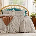 Bedsure Boho Duvet Cover Queen - Boho Bedding, Tufted Queen Duvet Cover for A...