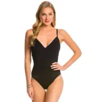Orig. $164.00 Magicsuit Miraclesuit Swimsuit 8 38 One Piece Harper Black