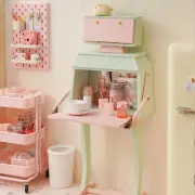 Dolls House Miniatures 1:6 Scale Macaron Robot Wine Cabinet W/Mirror FurnitureDZ