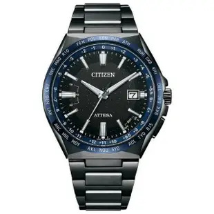 【CITIZEN 星辰】鈦金屬 光動能電波萬年曆 湛藍星空限定男錶42.5mm(CB0217-71E)