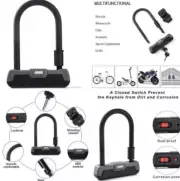 Akm Bike Lock-Heavy Duty U Lock Combination Cable Lock Bicycle Lock With 20Mm U