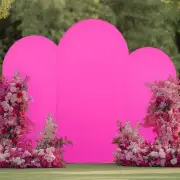 7.2FT 6.6FT 6FT Fuchsia Wrinkle Free Arch Backdrop Cover Set of 3, 2-Layer St...