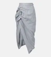 [Vivienne Westwood] Vivienne Westwood Side Panther wool and linen midi skirt AU 16 multicoloured