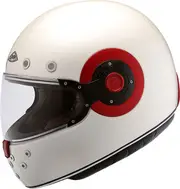 SMK Retro, full face helmet , color: White/Red , size: XS