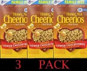 3x HONEY NUT CHEERIOS FAMILY SIZE Gluten Free Whole Grain Oats Cereal 18.8oz 3PK