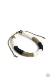 Paparazzi- Cast Away Adventure Green Bracelet