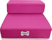 Dog Sofa Steps - Dog Stairs for Small Dogs | Pet Steps for Small Dogs | Stackable Pet Stairs | Portable Stairs Folding Double Layer Stairs Removable and Washable Grid Steps