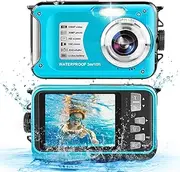 Yifecial Waterproof Camera 10FT Underwater 30MP 1080P FHD Video 16X Zoom Digital Camera for Snorkeling, Vacation (Green)