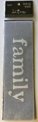FAMILY Iron-On Words(1pc)Heidi Swapp•White Letters•Iron-On To Almost Everything