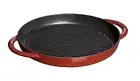 staub "Pure grill round cherry 26cm" grill pan both hands enamel cas [780]