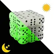 LlifetimeU Glow in The Dark Dice- 6 Sided Glow Dice with Blue Package- Cool Dice for Glow in The Dark Party- Pack of Dice 16mm Standard neon dados for Table Board Game, Gift, Casino Theme Party(24Pcs)