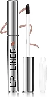 Erinde Peel off Lip Liner Stain with Tweezer, Matte Peel off Tattoo Lip Liner, Long Lasting Waterproof Lip Gloss, Transfer-proof Highly Pigmented Color Lipliner #3 Brown
