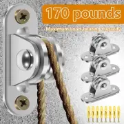 4Pcs Small Fixed Pulley Block Sturdy Steel Duplex Bearing Pulley Roller jeDwl