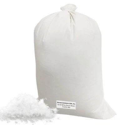 Bulk Goose Down Filling (6 lb.) – 50/50 100% Natural White Down and Feather –...