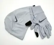 Nike Essential Hat and Glove Set Women's XS/S Running Wolf Grey