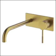 Abey Gareth Ashton 6B-WS220-KBB Poco Knurled Wall Basin/Bath Set 220mm - Brushed