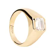 PDPaola Octagon Shimmer Stamp Ring