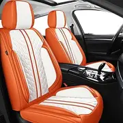 QIOZO ar Seat Covers Universal Full Set for Volkswagen AMAROK Jetta, Santana Variant Lamando Lavida Vista Auto Parts/Waterproof/Orange