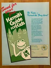 1986 Kermit the Frog Kermit's Guide For Kids Vintage Print Ad/Poster Pop Decor