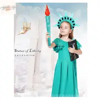 在飛比找樂天市場購物網優惠-兒童美國自由女神cos服古希臘 女童禮服古羅馬長袍 萬聖節服
